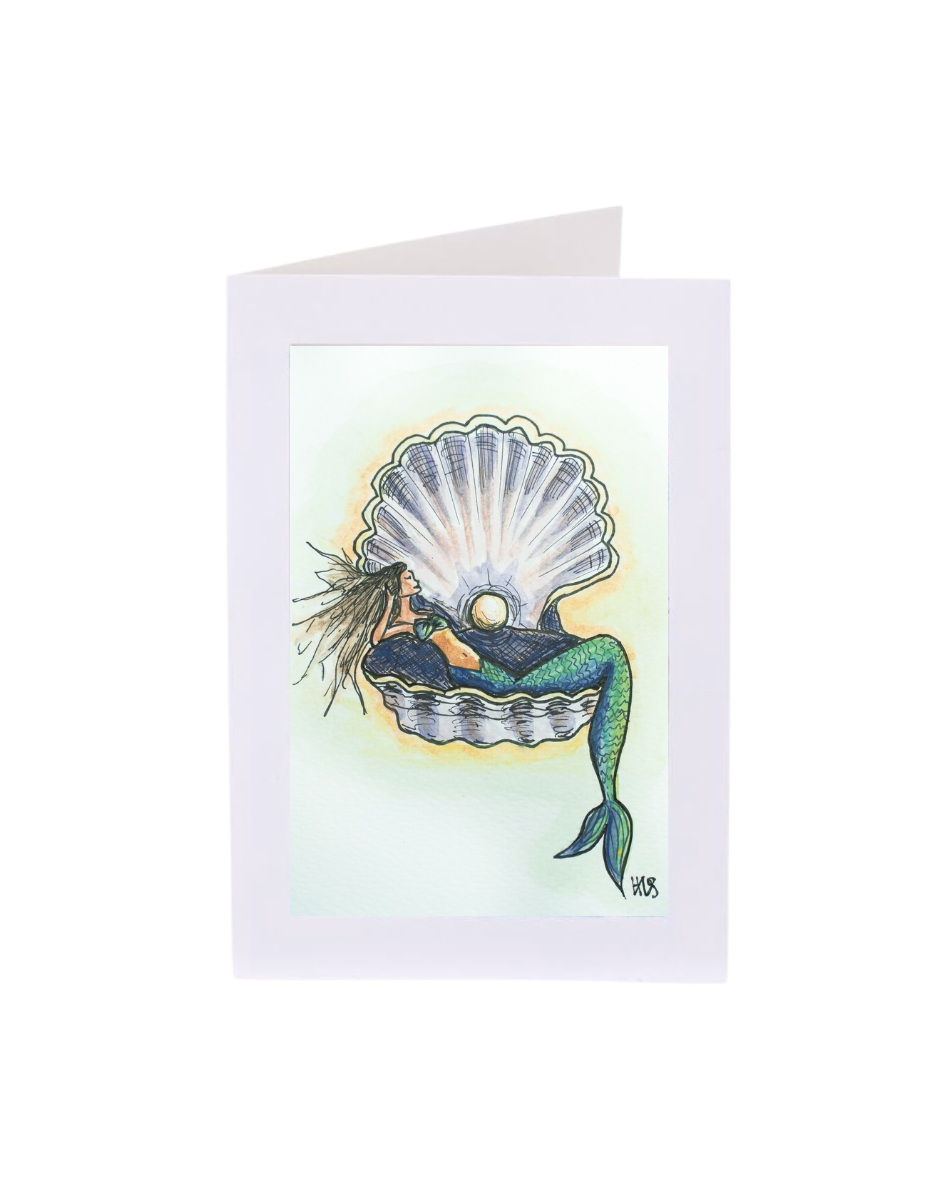 Pearl Mermaid Notecard