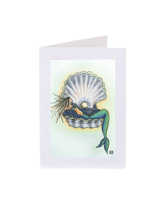 Pearl Mermaid Notecard