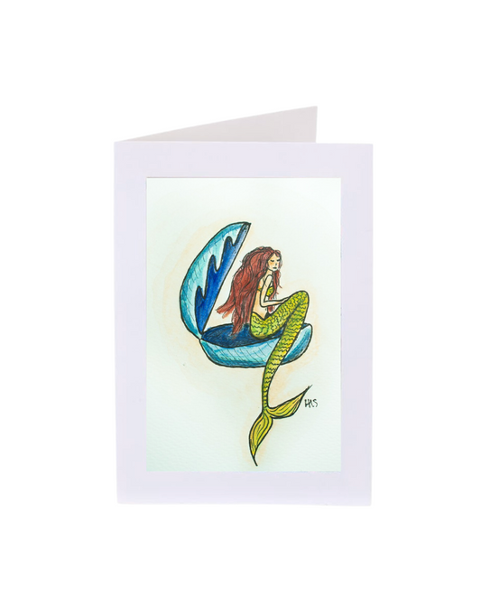Clamshell Mermaid Notecard